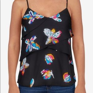 Flowy black floral tank